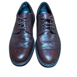 Deer Stags Detour Men Size 8W Amsterdam Full Grain Leather Dress Shoes Dark Wine